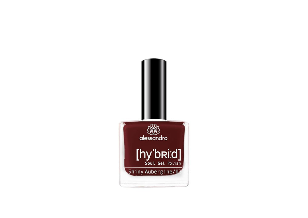 Oja HYBRID alessandro Rouge Noir - Roșu închis-Negru - Unghii perfecte în doar 3 pași, fără LED - rezistă până la 10 zile! 8 ml
