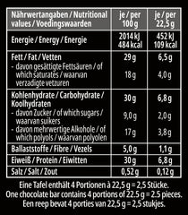 frankonia CHOCOLAT POWER MOTION fără zahăr adăugat - Ciocolată albă crocantă cu conținut ridicat de proteine și conținut scăzut de carbohidrați, 90 g