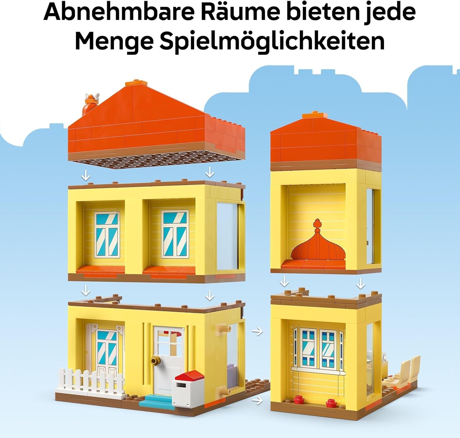 LEGO Bluey: Blueys Haus - Modulares Spielzeug mit Räumen, Garten, 4 Minifiguren und Zubehör - Geschenk zum Geburtstag für Mädchen & Jungen ab 4 Jahren oder Fans der TV-Serie - 11203