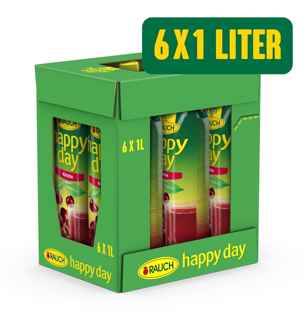 Rauch Happy Day Cherry | Din cireșe acrișoare selectate | 6X 1 litru, Tetra Prisma Naty Shop