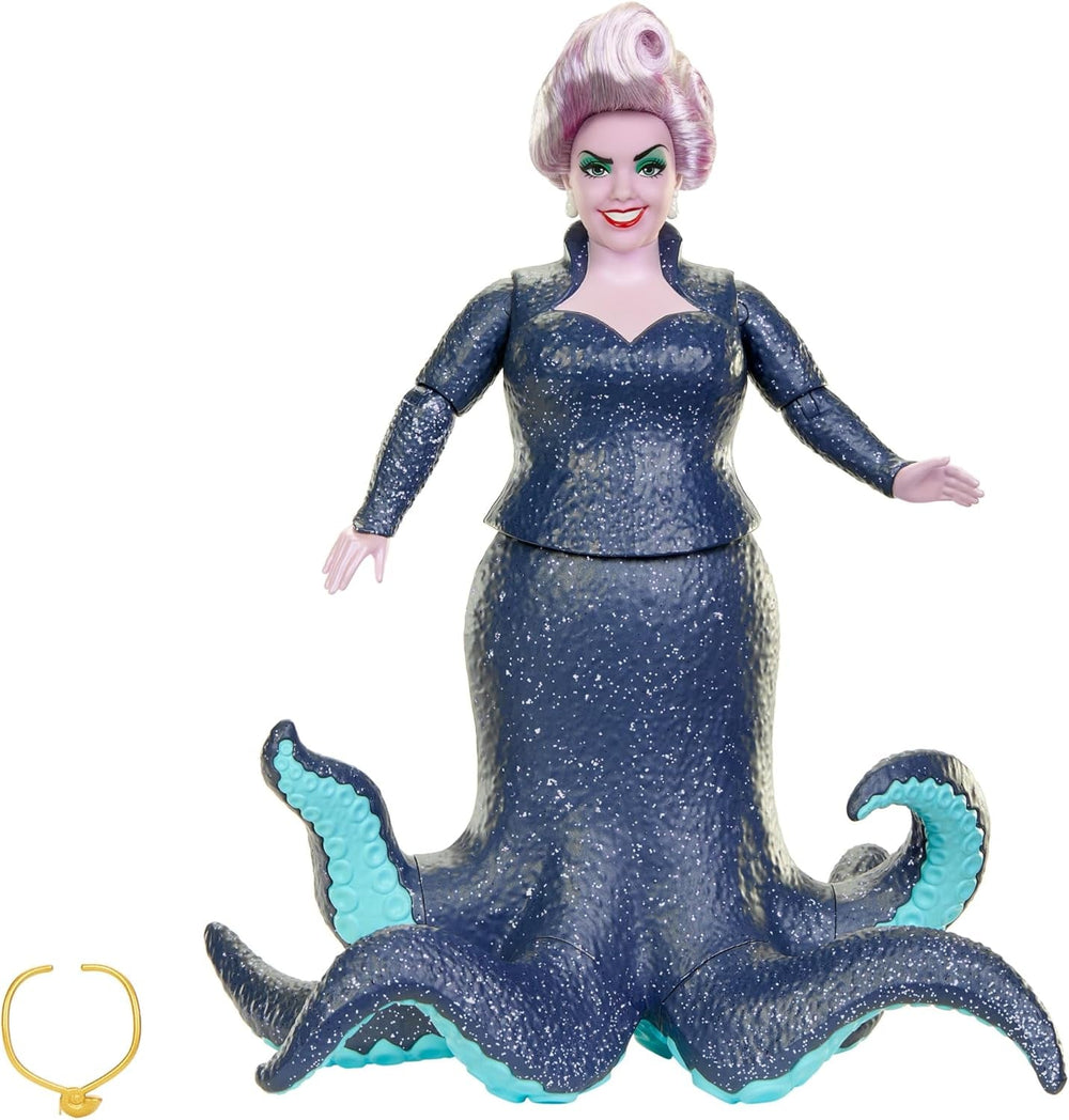 Mattel DISNEY Ariel Mica Sirenă - Ursula cu tentacule, colier detașabil și coc lavandă pentru distracție nesfârșită de coafare, potrivit pentru copiii cu vârsta de 3 ani și peste, HLX12