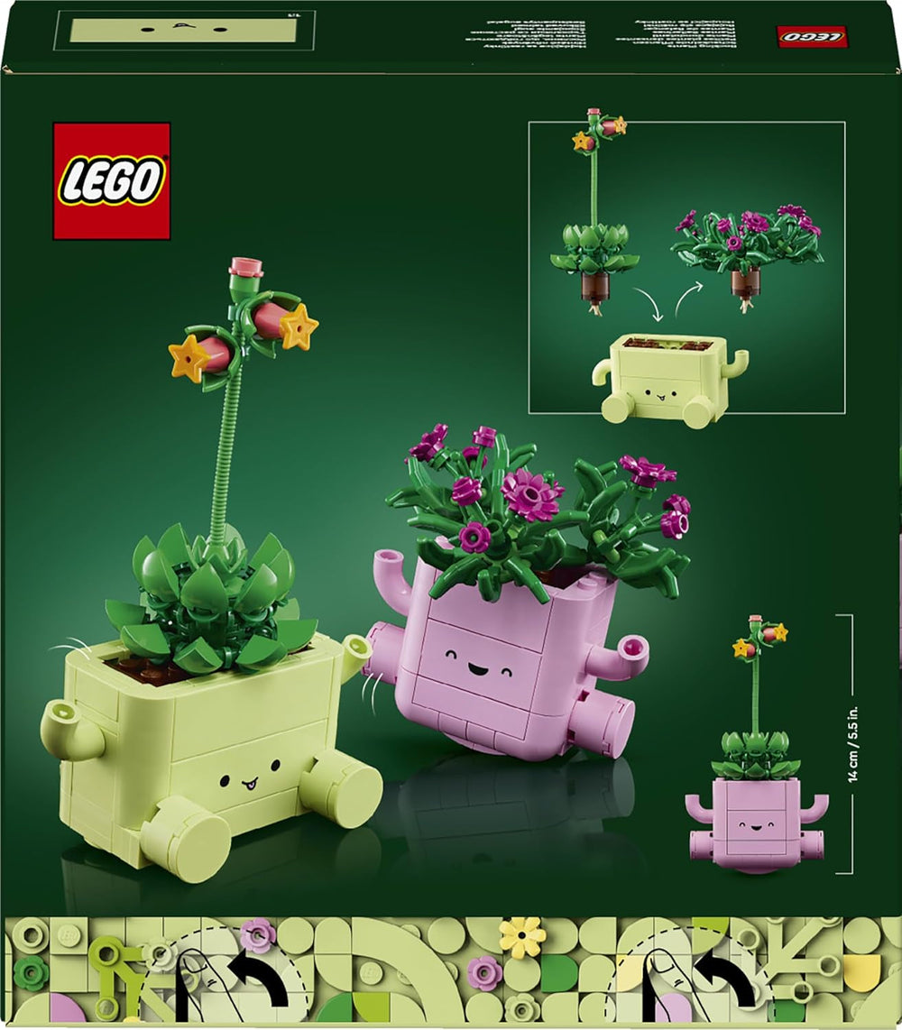 LEGO Botanicals Schaukelnde Pflanzen - Set mit Kunstblumen - mit 2 Kunstpflanzen & 2 pastellfarbenen Blumentöpfen für Schlafzimmer Deko - DIY Geschenkidee für Mädchen ab 9 Jahren & Erwachsene - 11506