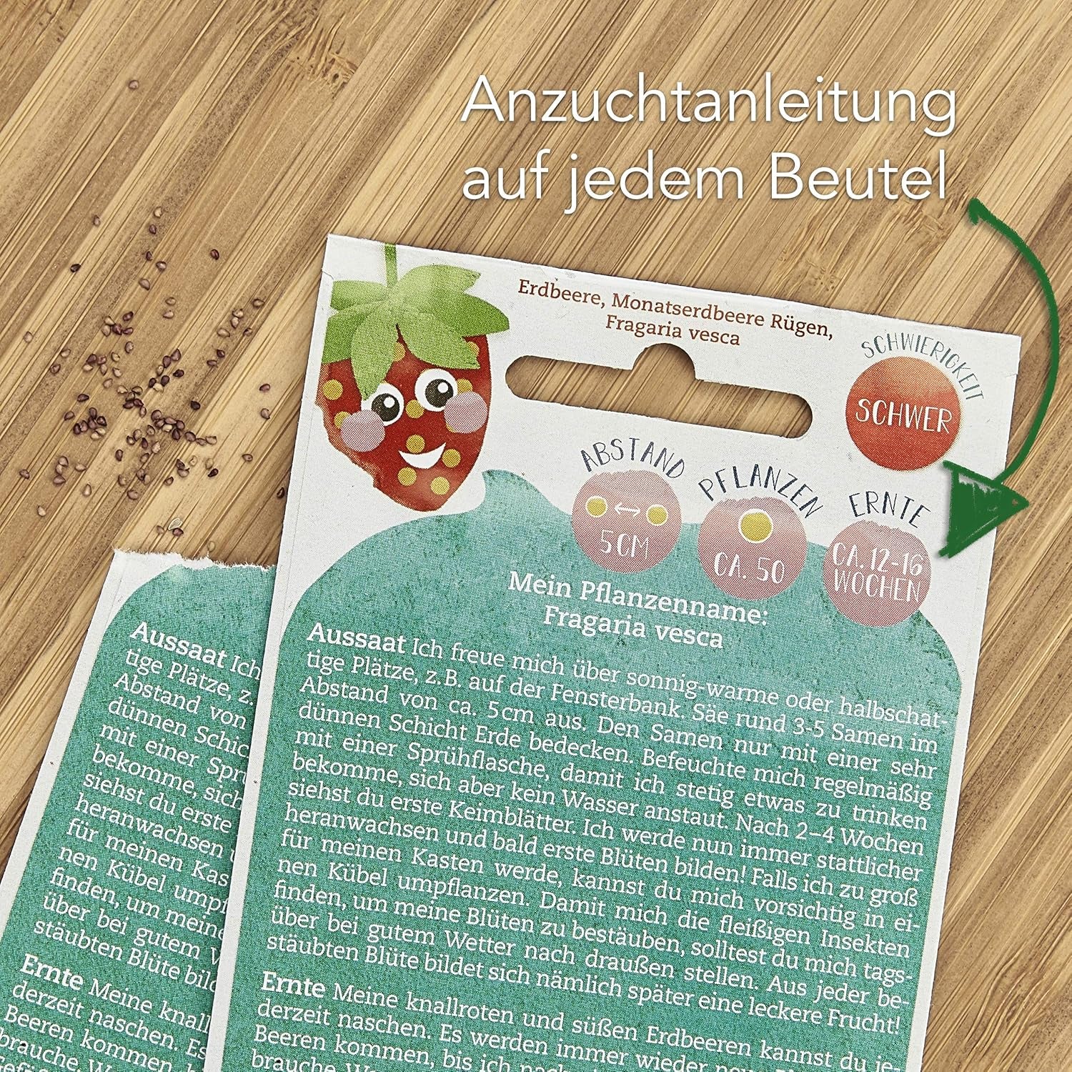 Kit de cultivare a semințelor cu cutie de lemn și 8 varietăți de semințe de plante: Kit de cultivare pentru copii cu semințe de legume, căpșuni și plante aromatice – Kit de început pentru mini seră și mini grădină de la OwnGrown