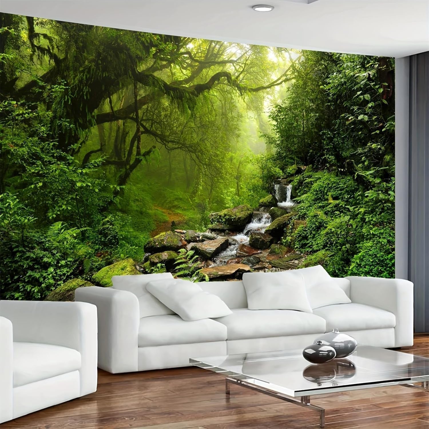 Covor tapiserie padure panza copac cascada ceata Casa - Accesorii si Decoratiuni Naty Shop Cascada din pădure 300L X 180B Cm