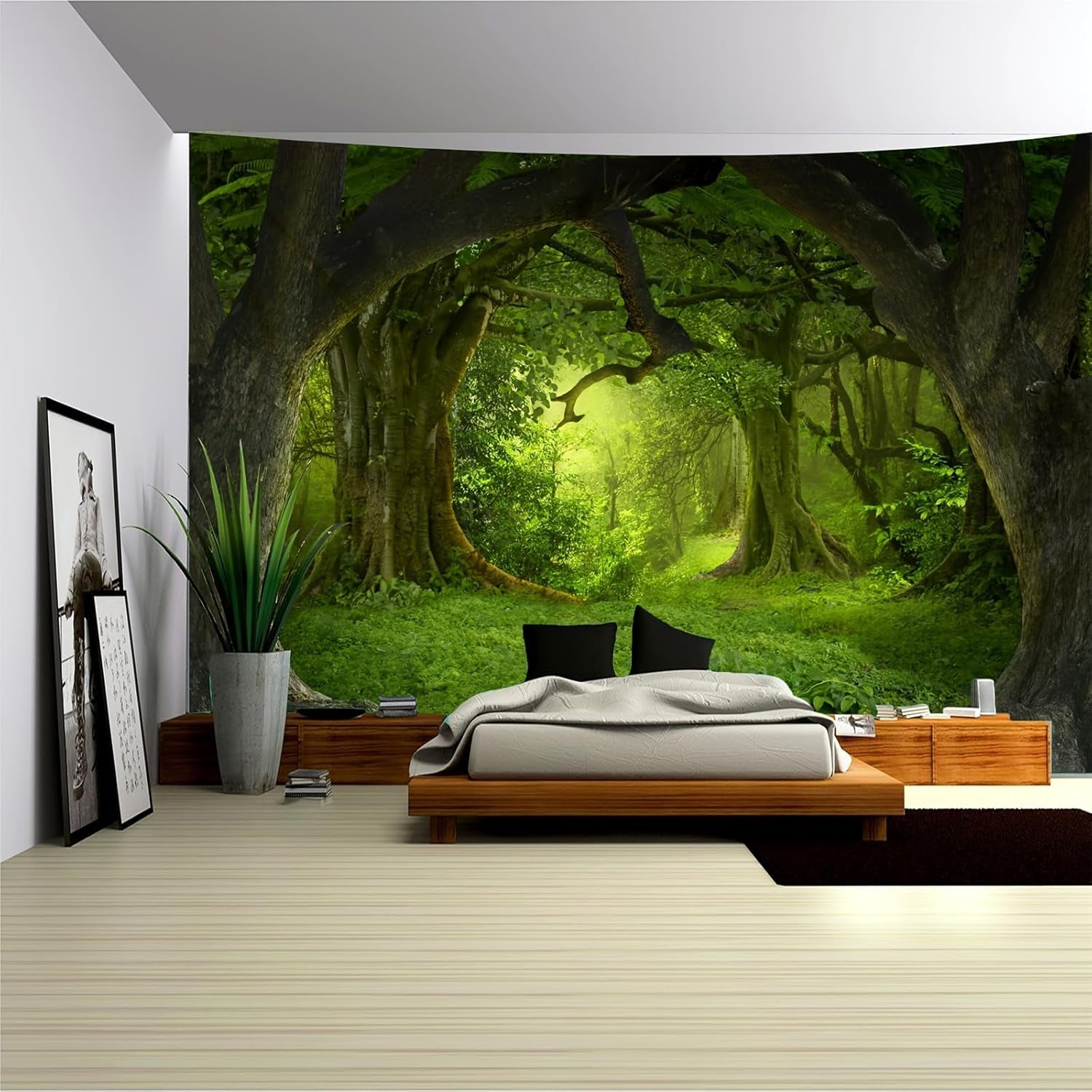 Covor tapiserie padure panza copac cascada ceata Casa - Accesorii si Decoratiuni Naty Shop Ceață de pădure 1 230L X 180B Cm