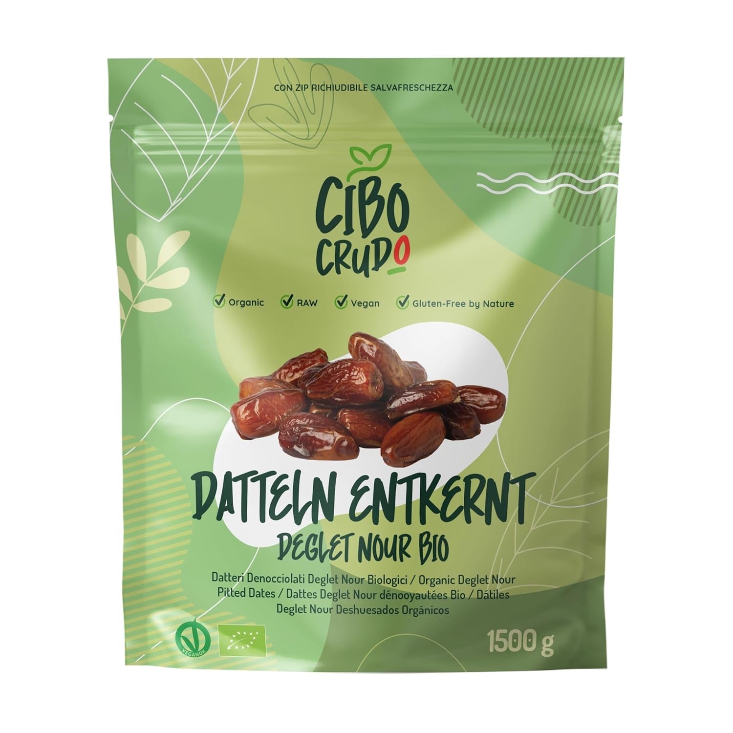 Curmale fără sâmburi Deglet Nour Bio - 500g. Curmale uscate Deglet Nour organice naturale. Curmale deshidratate. Produse deshidratate Naty Shop 1,5 kg Date Deglet