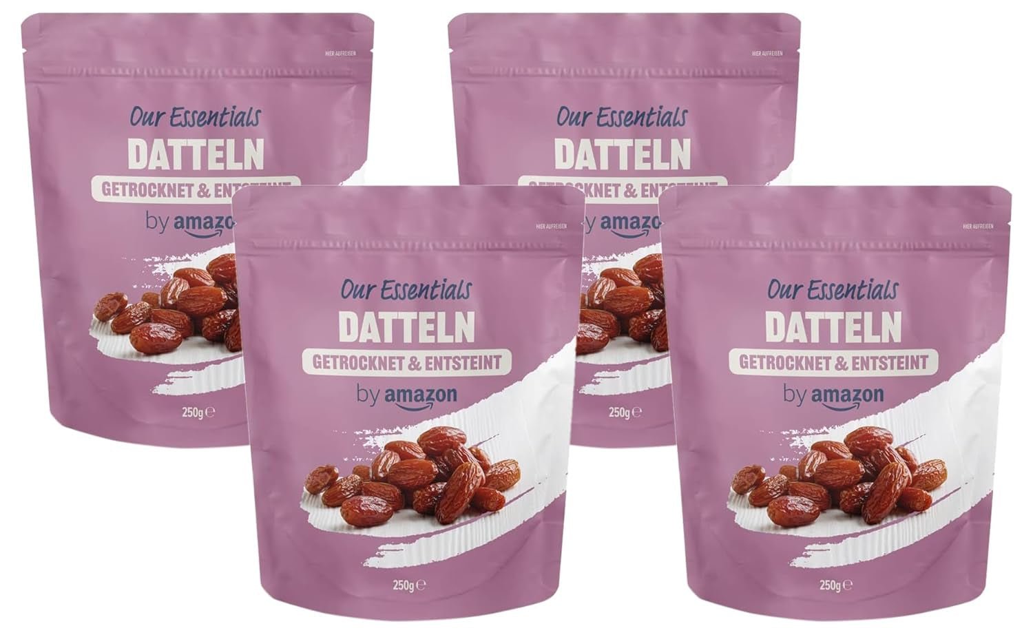 Curmale uscate și fără sâmburi, 250g Produse deshidratate Naty Shop 250 G (pachet de 4)