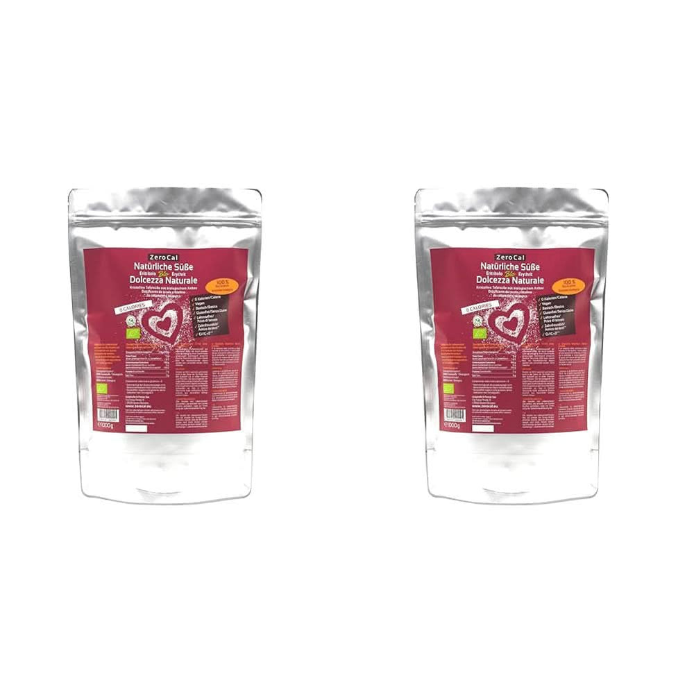 Zerocal - Eritritol organic 1KG Indulcitori Naty Shop 2 x 1 Kg