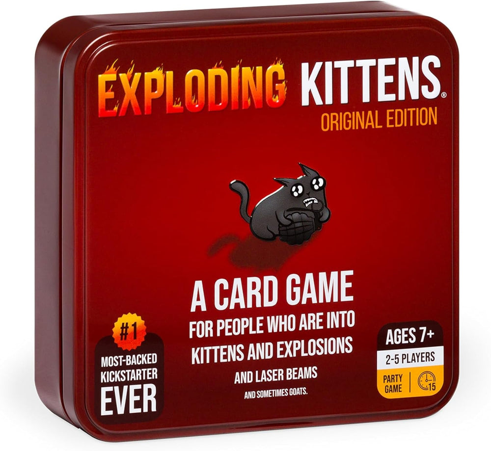 Ediție originală într-o cutie metalică de colecție - Joc de cărți amuzant pentru familie - Joc de petrecere pentru vârste de 7 ani și peste - 56 de cărți - 2-5 jucători - 15 minute de joc