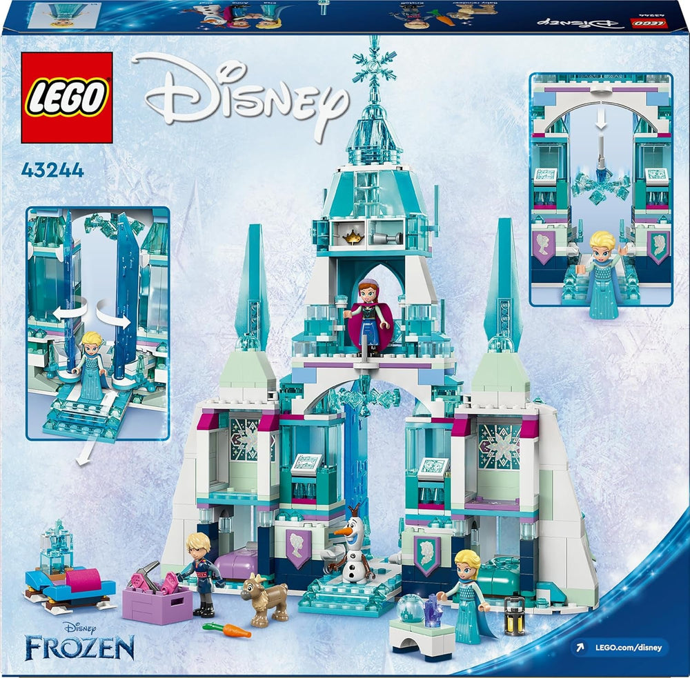 LEGO ǀ Disney Frozen Elsas Winterpalast, BAU- und Spielset für Kinder mit Modell-Palast und Minifiguren ELSA und Anna, Geschenk für Mädchen, Jungen und Filmfans ab 6 Jahren 43244