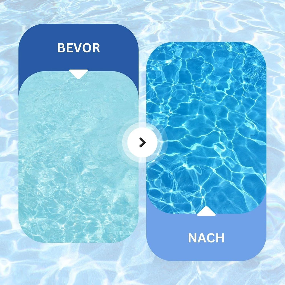Floculant pentru piscină 5L | Floculant pentru piscină pentru apă cristalină | Foarte concentrat și economic | Potrivit pentru toate sistemele de filtrare | Fără aditivi nocivi