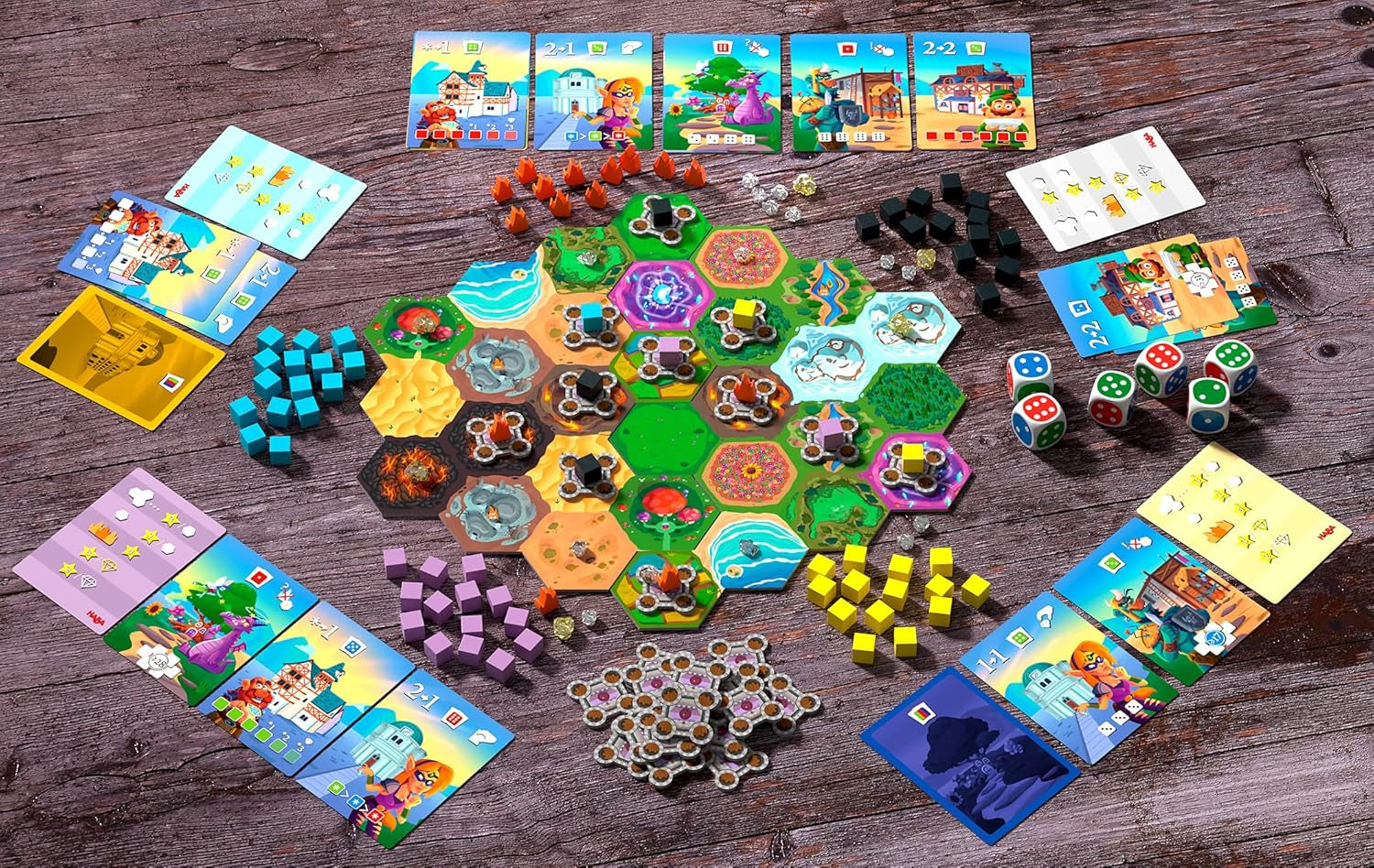 HABA 306400 - Dice King – Joc de societate, Jocuri cu zaruri pentru copii de 8 ani și peste, Fabricat în Germania