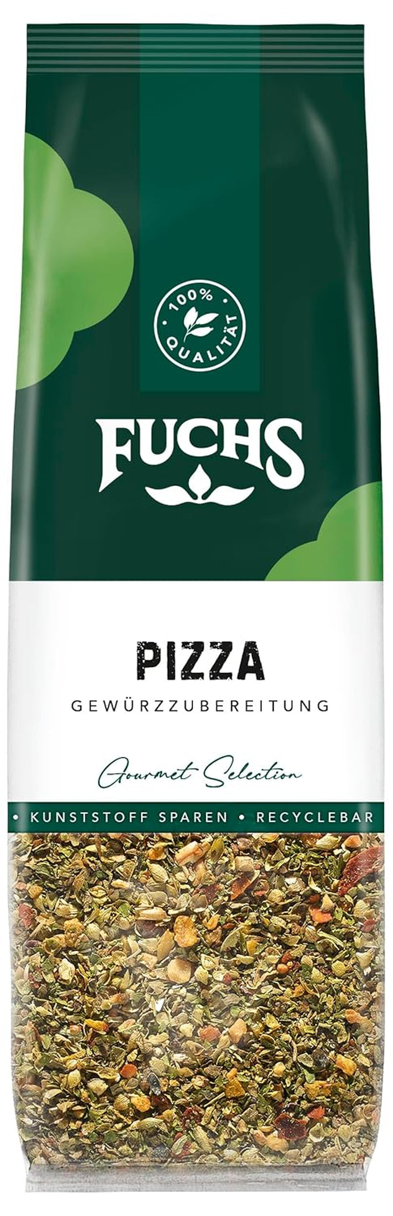 Fuchs Gewürze - Pizza Gewürzzubereitung im recyclebaren Nachfüllbeutel, Gewürzmischung mit italienischen Kräutern, ideal für Bruschetta - 30 g