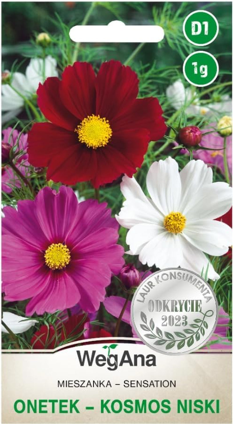 Semințe Cosmos Sensation Mix 1g, Mix Cosmos Flori de vară, Plante de grădină Plante de balcon, Semințe de flori