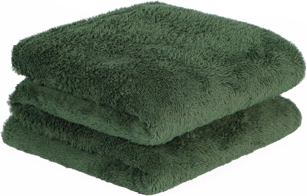 Brentford's Teddy Fleece Blanket, Pătură mare pentru pat, plușată, super moale, caldă, pentru canapea, pat, cuvertură de pat, negru - 150 X 200 Cm Paturi si Cuverturi Besuche den Brentfords-Store Verde de pădure 150 X 200 Cm