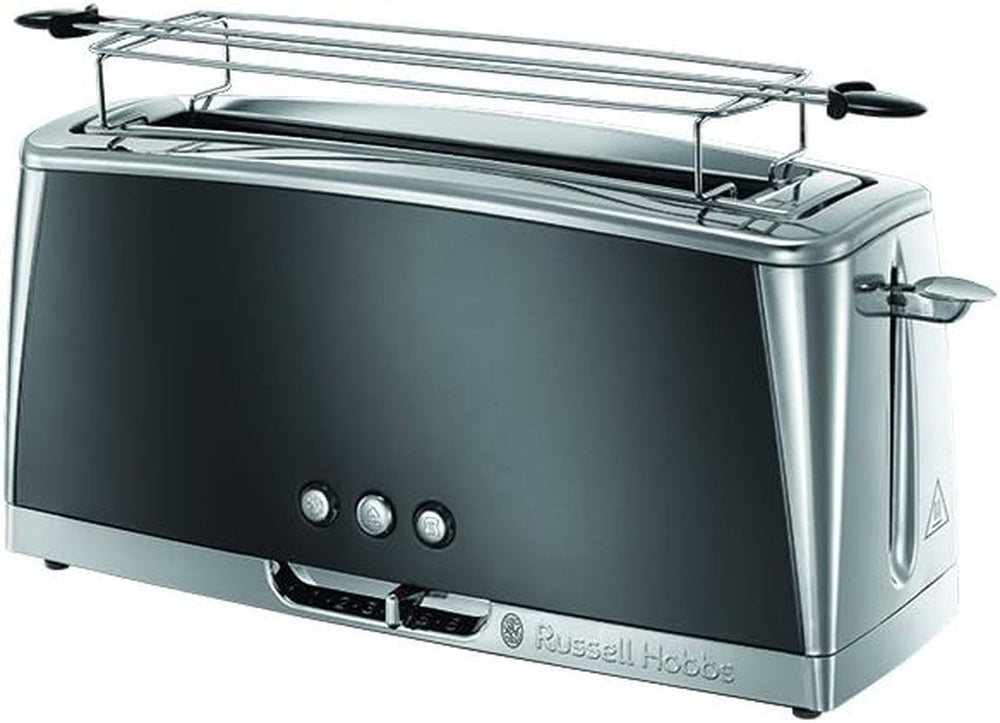 Cafetieră Russell Hobbs Luna Grey [Temporizator digital, Cap de duș pentru extracție și aromă optime] (1 până la 12 cești, Carafă din sticlă de 1,5 l, Placă de încălzire, 1000 W) Cafetieră cu filtru 23241-56