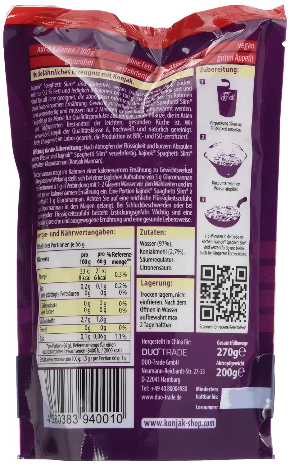 Spaghete vegane subțiri, 200g