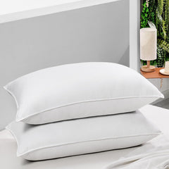 HARBOREST Pernă de pat pentru dormit, 2 bucăți, Pluș de lux, Pernă alternativă, Bună pentru cei care dorm lateral și pe spate, Colecția hotelului, Pernă, Standard/Queensize, 50.8 X 66 Cm Perne standard Naty Shop Titlu implicit