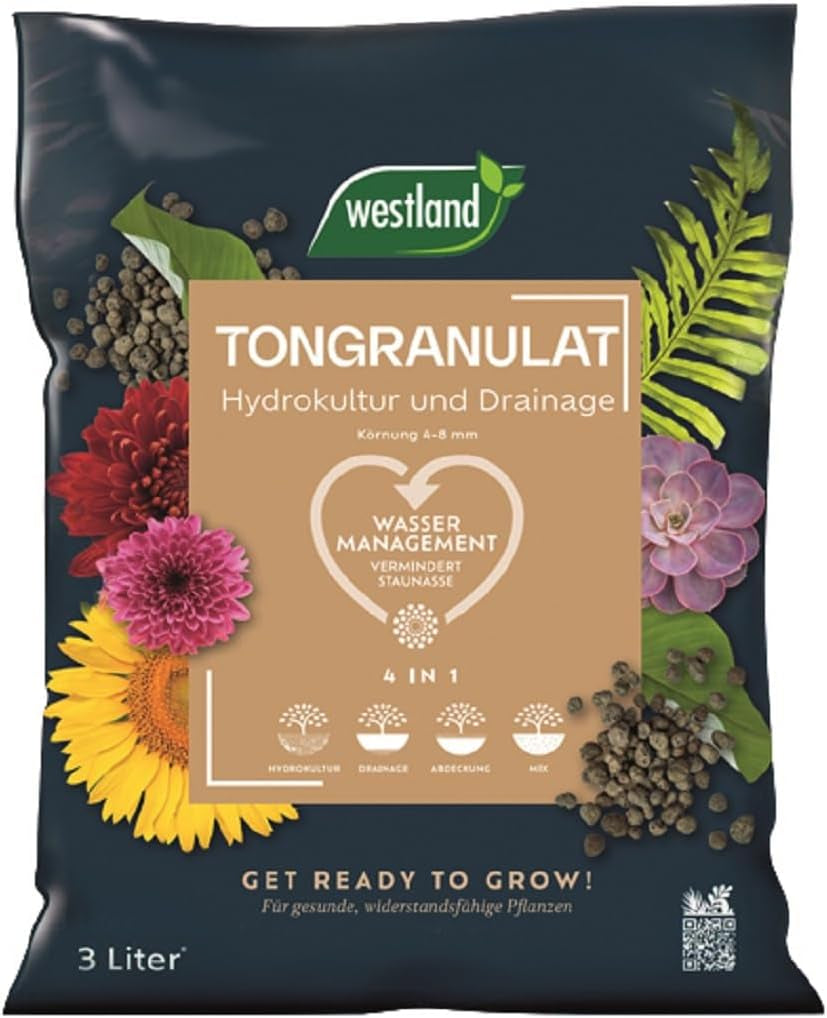 Granule de argilă Westland, 5 l – Granule pentru plante ideale pentru hidroponie, substrat de drenaj fără aditivi chimici, pentru uz interior și exterior