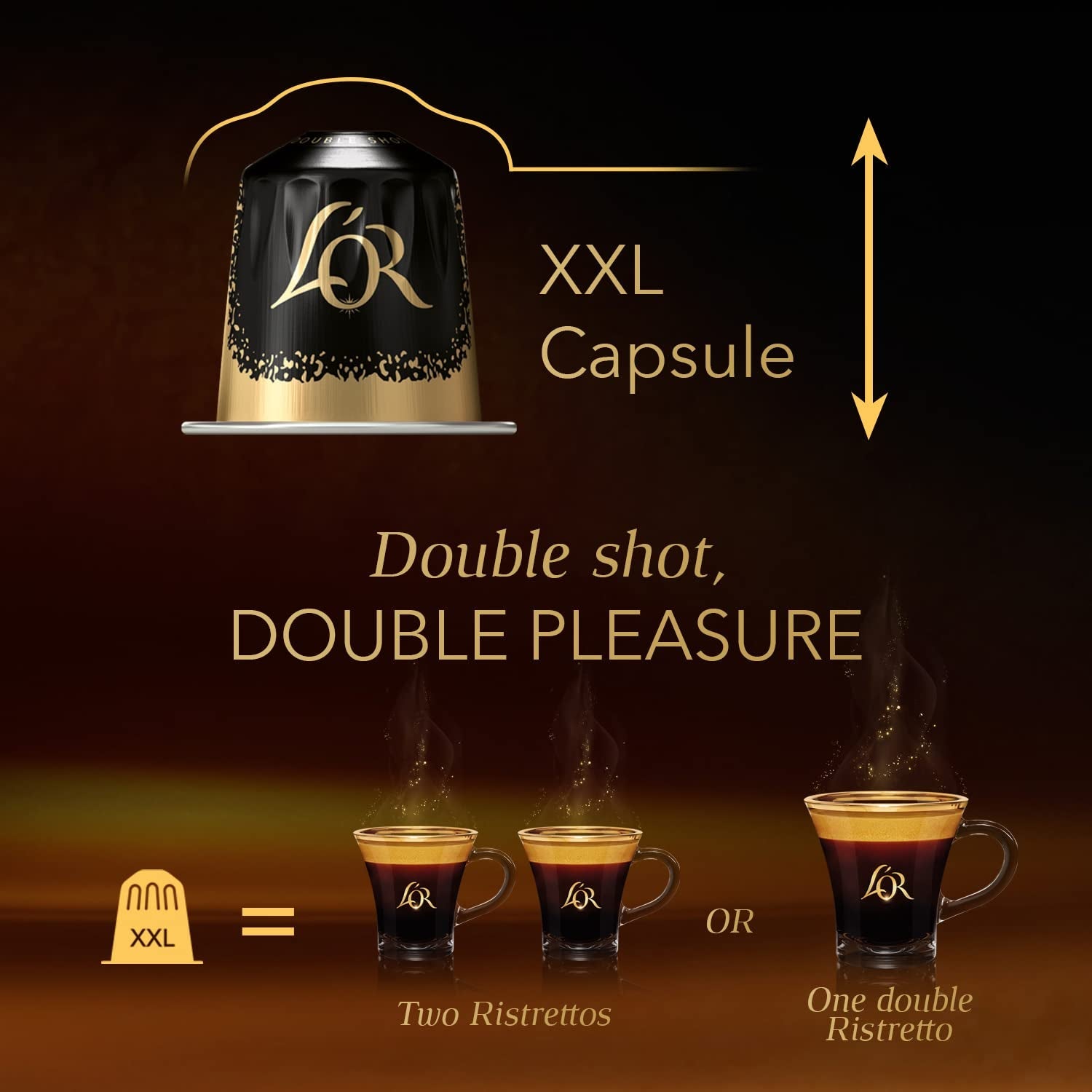 L'OR Barista Kaffeekapseln Ristretto, exklusiv für L'OR Barista Maschinen, 5er Pack, 5 x 10 Kapseln