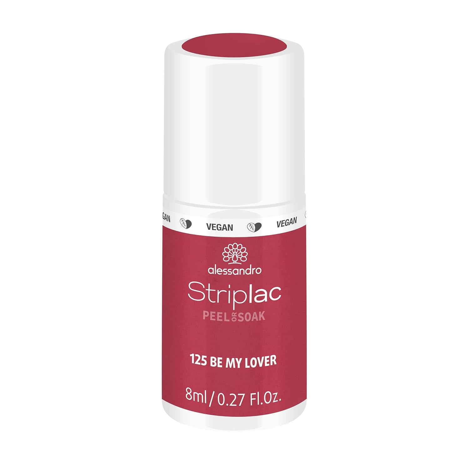 Oja UV alessandro Striplac Be My Lover – Delicată și de lungă durată – Îndepărtare ușoară datorită tehnologiei de îndepărtare peel-off – Vegană și cruelty-free – 8 ml