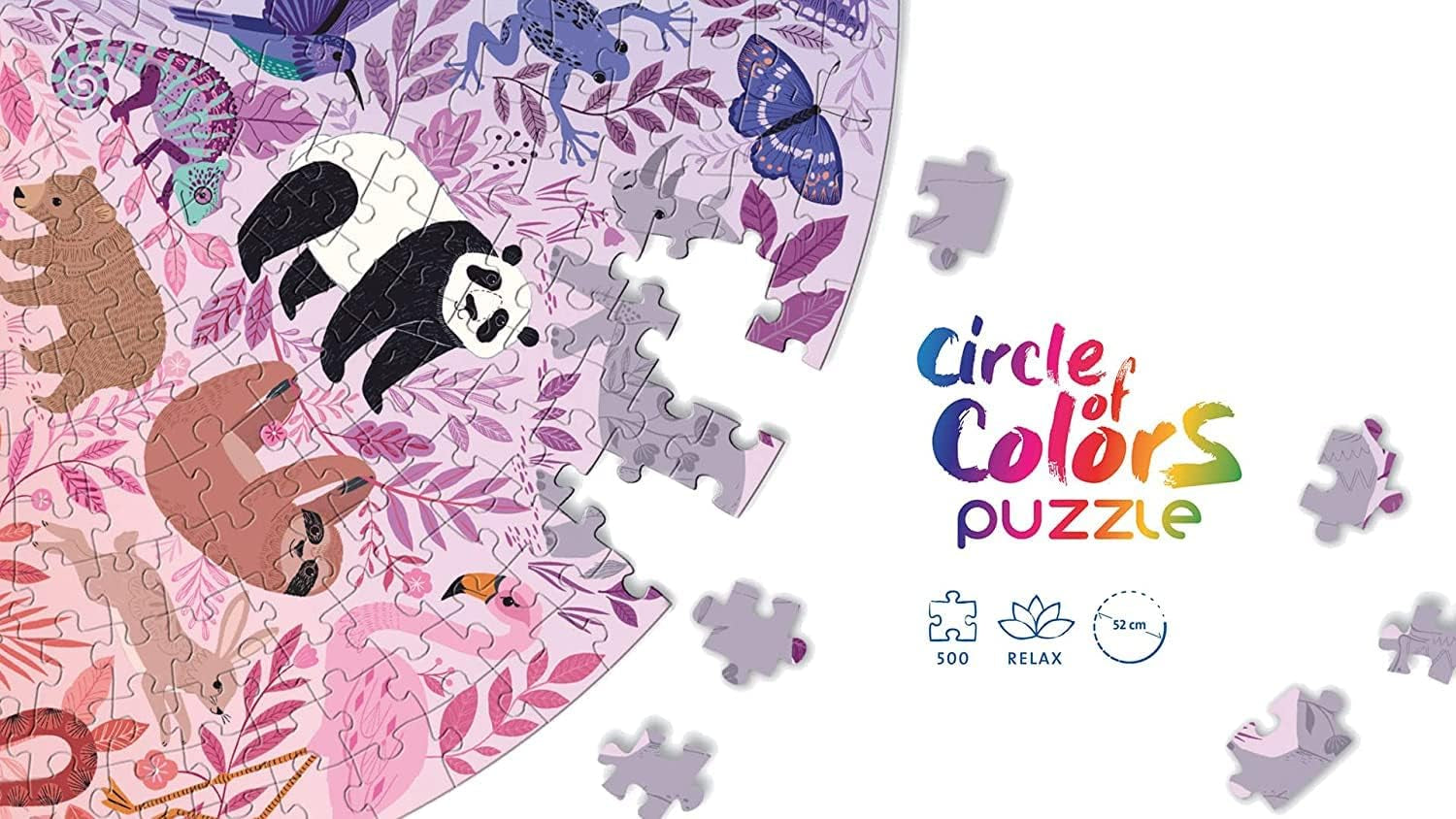 Ravensburger Puzzle 17172 Cercul de culori -Animale 500 piese Puzzle Naty Shop