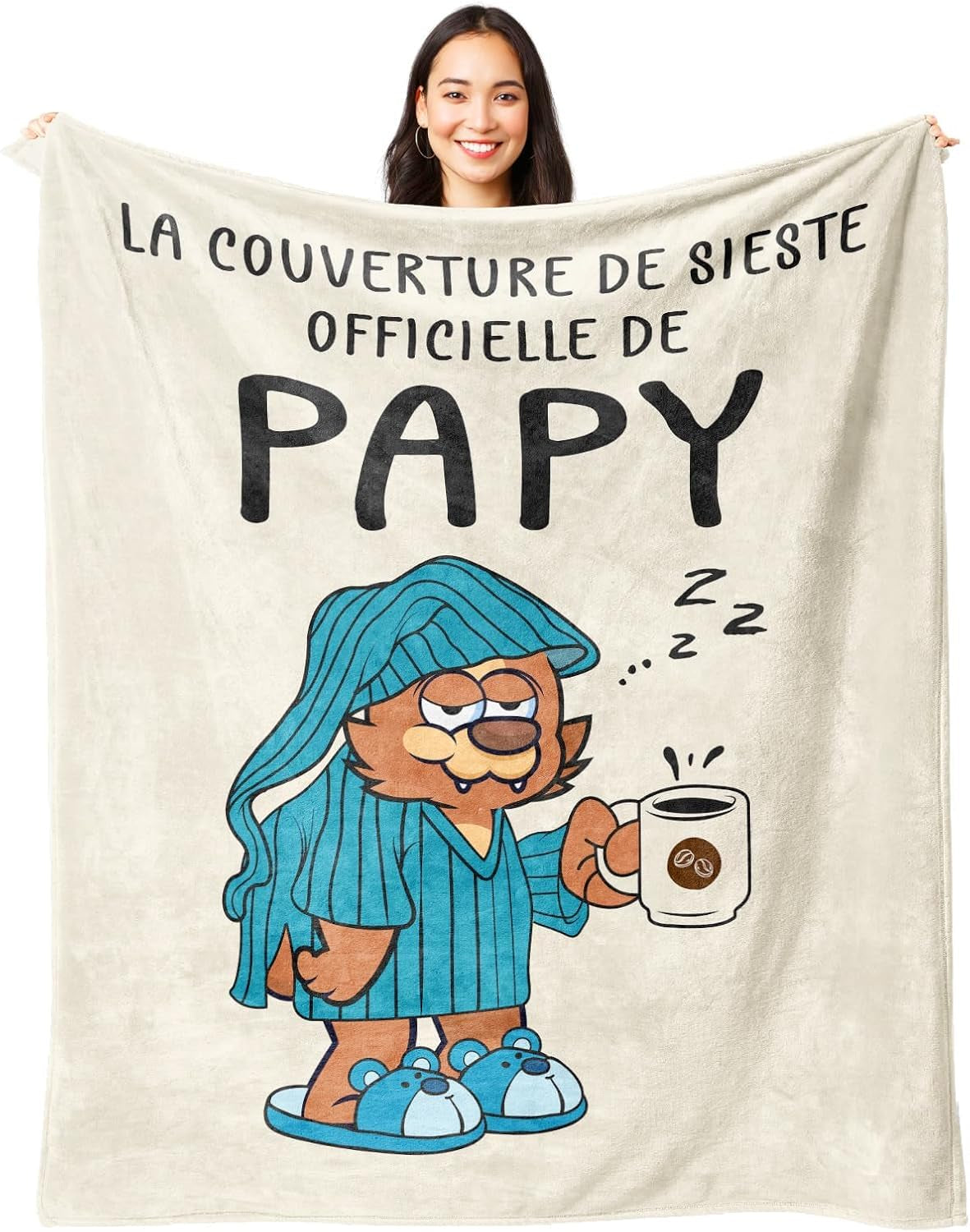 Pătură de flanel Juratar pentru tata - cadou pentru ziua de naștere, ziua tatălui și Crăciun - 152 X 130 cm Paturi si Cuverturi Besuche den Juratar-Store Papy