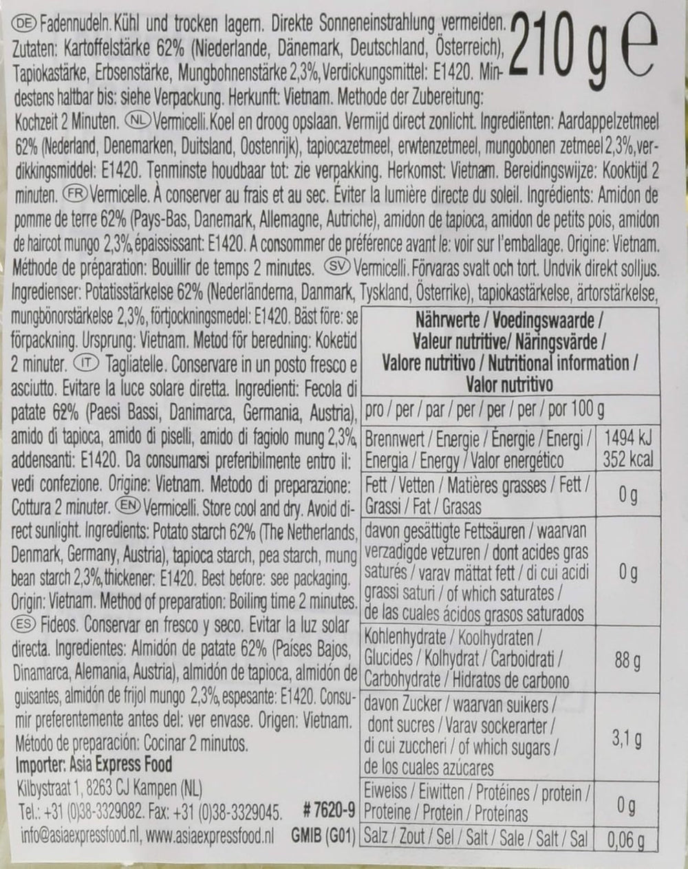 ACECOOK - Vermicelli cu fasole GD - (1 X 210 GR)