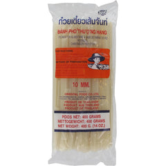 Tăiței de orez – thailandezi, tăiței panglică de orez cu lățimea de 10 mm, făcuți din făină de orez, drepți – 1 x 400 g