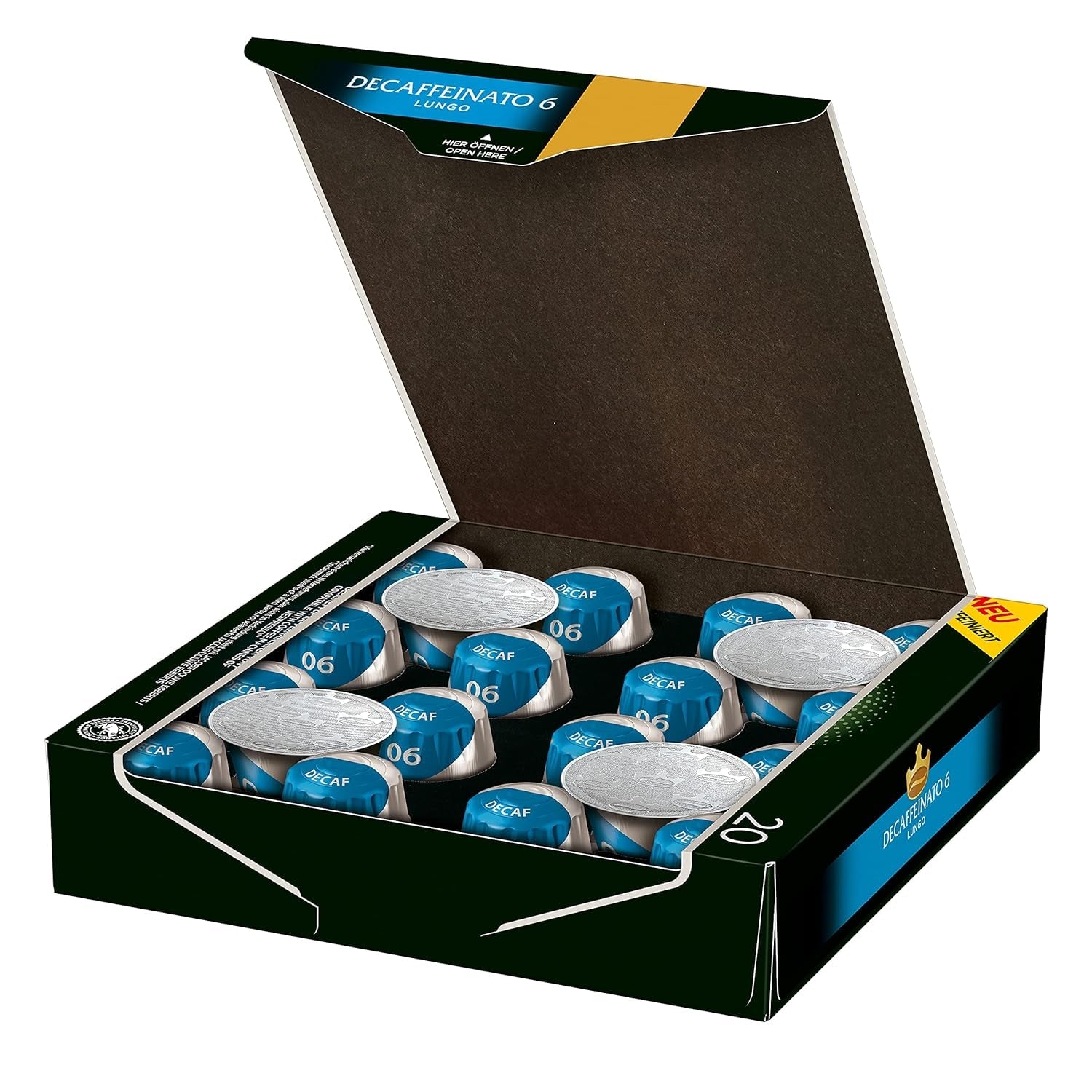 Kaffeekapseln Espresso Ristretto, Intensität 12 von 12, 10 x 20 Getränke & Kaffeekapseln Lungo Decaffeinato- Intensität 6- 200 Nespresso kompatible Kapseln, 10er Pack, 10 x 20 Getränke