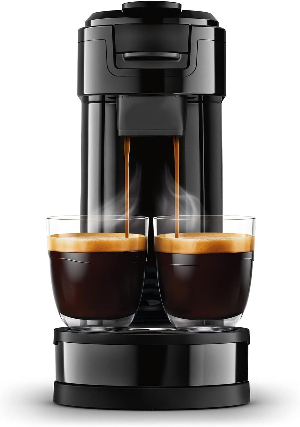 Espressor cu filtru și pad PHILIPS Senseo Switch, tehnologie de preparare 2 în 1, rezervor de apă de 1 litru, 7 căni într-o singură preparare, negru piano (HD6592/64)