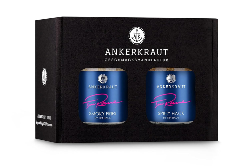 Ankerkraut Smoky Fries by Tim Raue, Mischung würzender Zutaten für Pommes Frites, Gourmet Pommes mit Rauch-Aroma, 145 g im Korkenglas