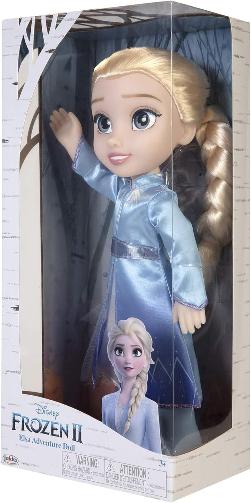Disney Frozen 2 ELSA Reisepuppe, 35 cm große Puppe mit vom Film inspiriertem Kult-Modekleid, Stiefeln und Langen geflochtenen Haaren für zusätzlichen Spielspaß, für Mädchen ab 3 Jahren