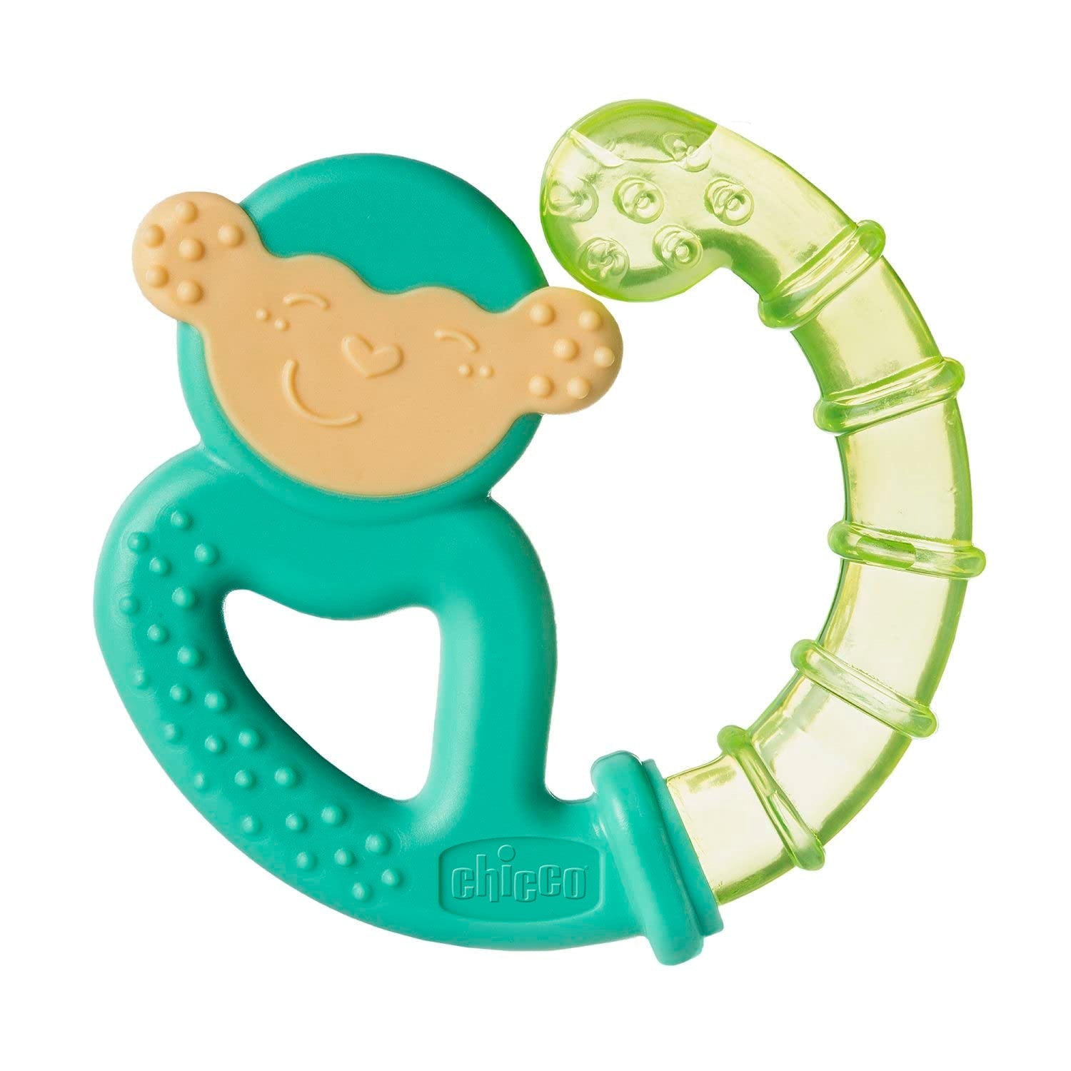 Inel de dentiție Chicco Fresh&Relax Maimuță sau Leneș, 4M+, umplut cu apă sterilă