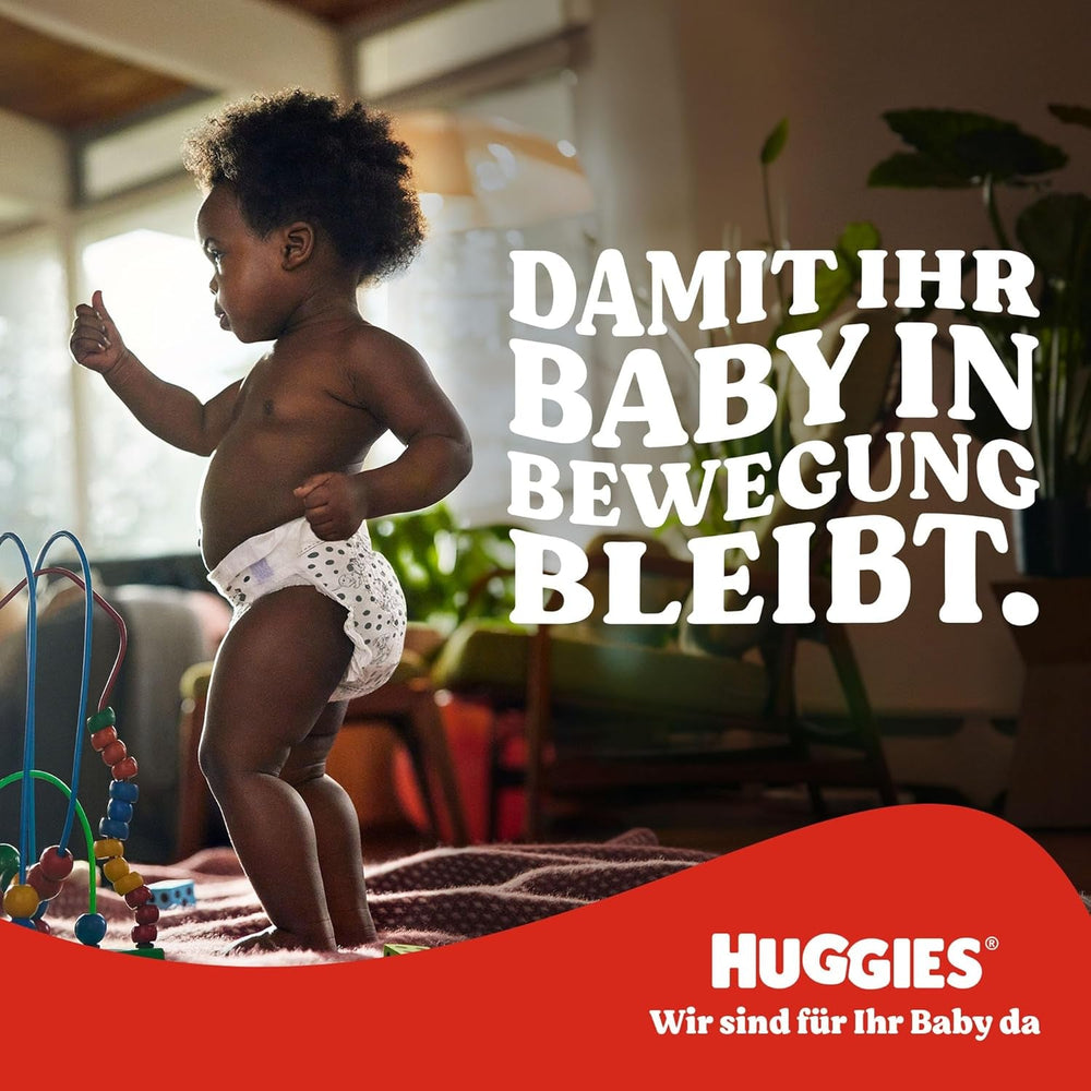 Scutece Huggies pentru bebeluși Little Movers, design Disney, mărimea 3, 168 bucăți (3 x 56), cutie lunară