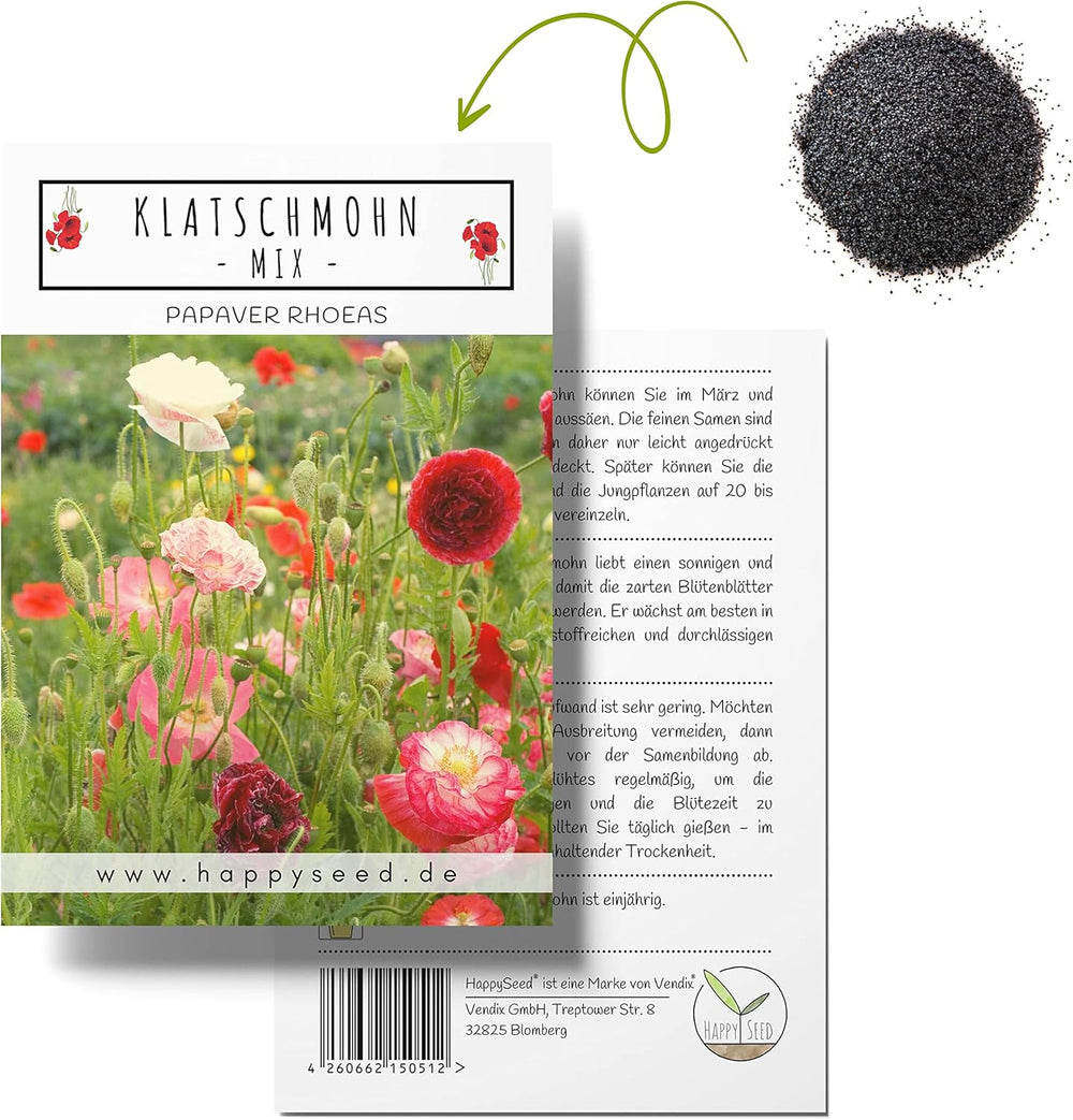 Amestec de semințe de mac californian (Eschscholzia californica) - Maci cu înflorire frumoasă, cu o perioadă lungă de înflorire, pentru o pajiște cu flori colorate (Mac californian)