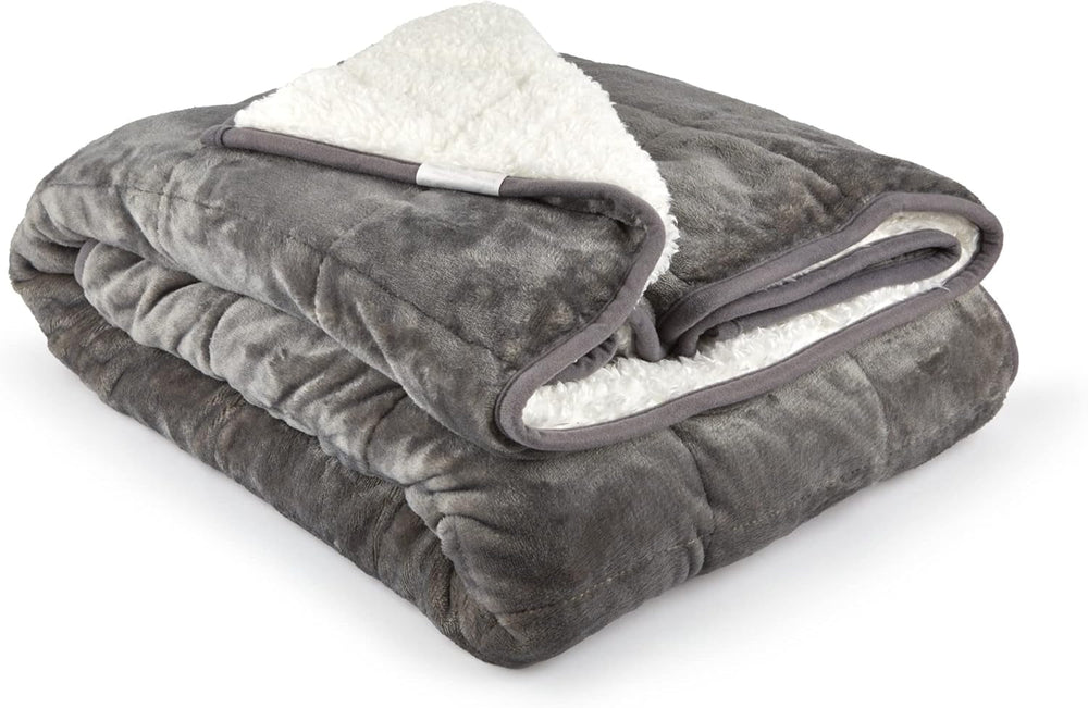 Emma Barclay Pătură Sherpa cu greutate, 127 X 152 cm, Blush Pink Paturi si Cuverturi Emma Barclay Gri 50X60" (127X152Cm)