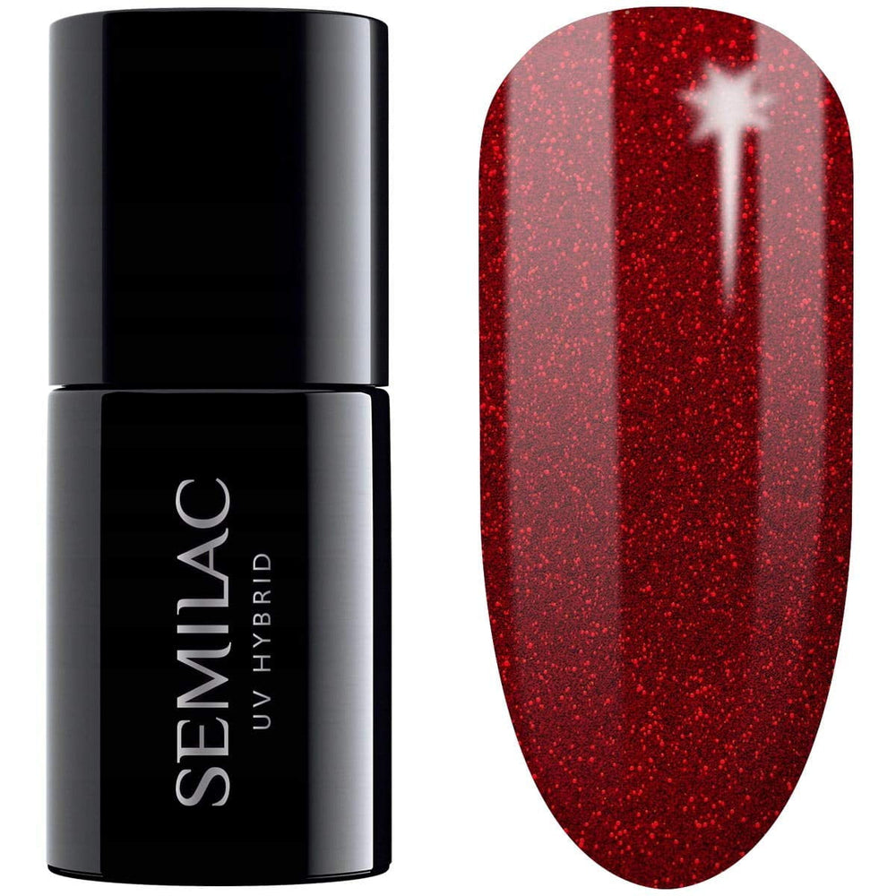 Semilac UV Nagellack Hybrid 404 Black Beans Muffin 7ml Kollektion Tastes of Fall