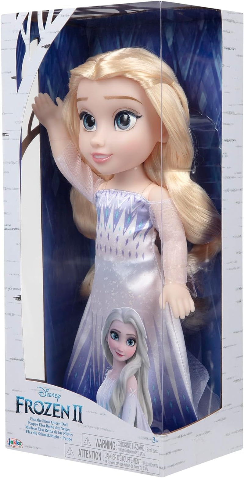 Disney Frozen 2 ELSA die Schneekönigin-Puppe – 35 cm große, bewegliche Puppe in kultigem Modekleid und mit langem wallendem Haar für zusätzliches Spielvergnügen, für Mädchen ab 3 Jahren, 214894