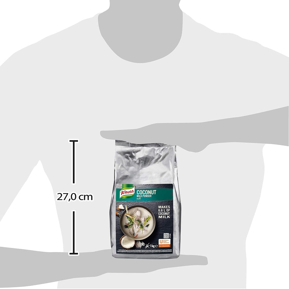 Knorr Kokosmilch Pulver (Milk Powder aus 20 frischen Kokosnüssen, ergibt 6,6 Liter Kokosmilch) 1er Pack (1 x 1 kg)