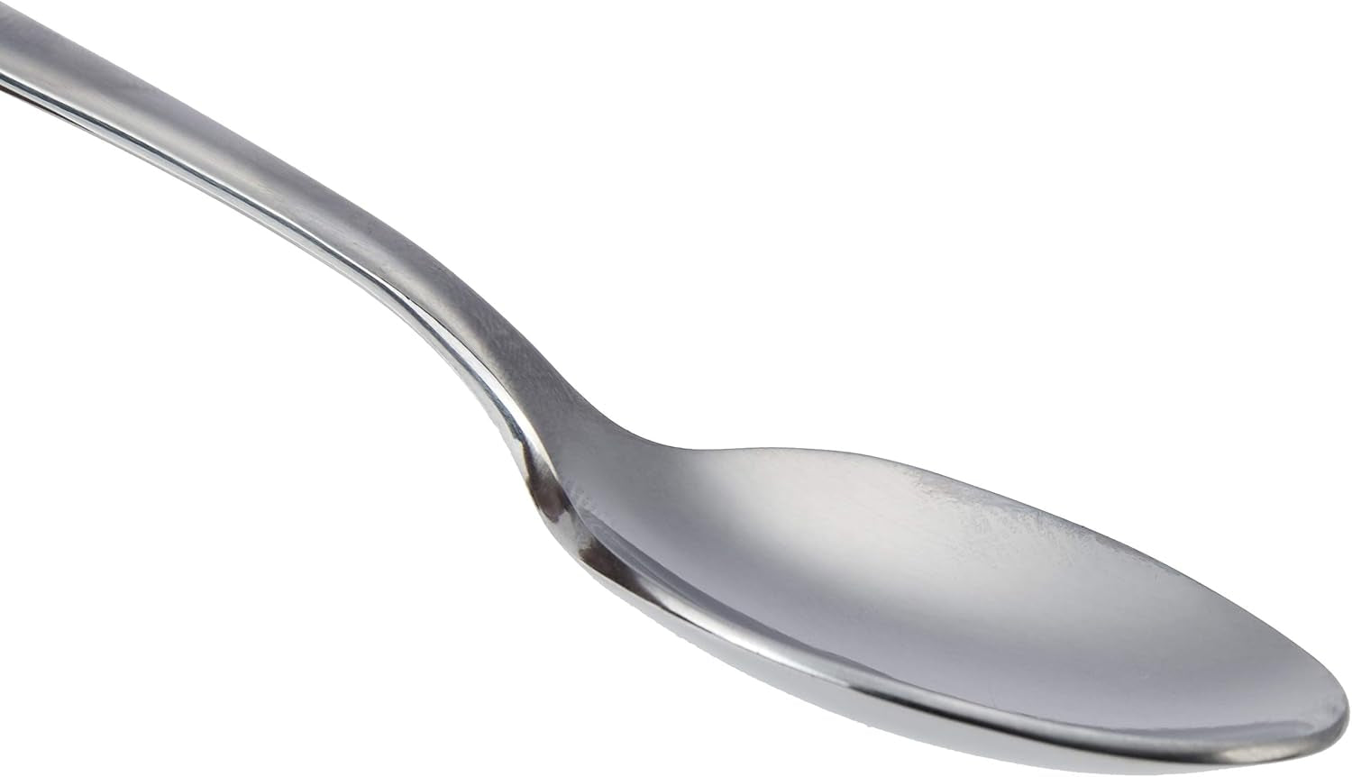 Lingură de cafea din oțel inoxidabil, design cu margini rotunde, pachet de 12, argintiu Bucatarie Naty Shop