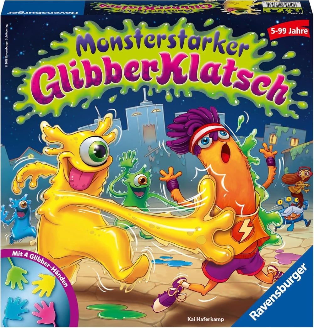 Jocul pentru copii Ravensburger Monster Strong Slime Slap, joc de petrecere și familie, pentru copii și adulți, pentru 2-4 jucători, de la 5 ani