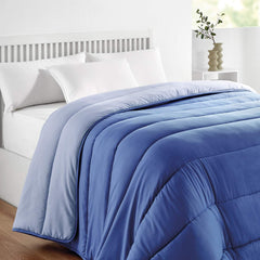 Pikolin Home - Plapumă reversibilă 300 G - Umplutură nordică bicoloră - Pentru pat 90 - confortabilă, caldă, respirabilă, albastru, 150 X 220 cm Plapumi si pilote Naty Shop