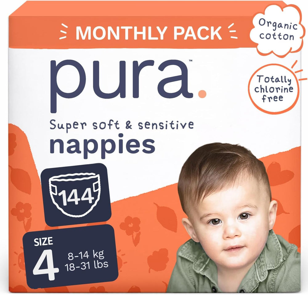 Scutece Eco Baby - Mărimea 3 (4-9 kg), 1 pachet (26 scutece), scutece ultra-moi pentru piele sensibilă, bumbac organic, protecție împotriva scurgerilor de până la 12 ore, ghid de mărimi nou