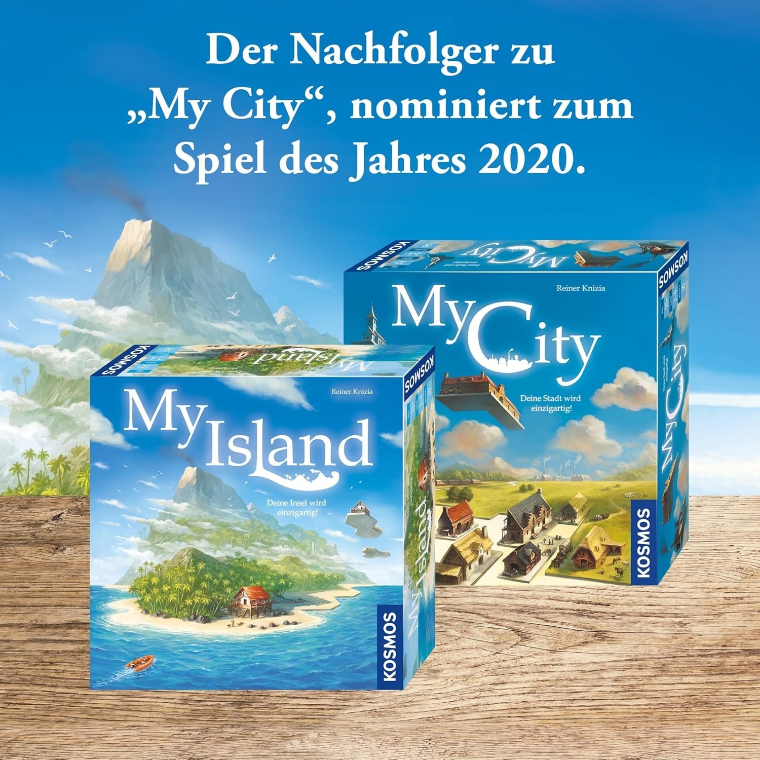 Kosmos 682224 My Island, joc Legacy cu 8 capitole, joc de societate pentru 2-4 jucători cu vârsta de 10 ani și peste, bazat pe succesul jocului My City (nominalizat pentru Jocul Anului 2021)