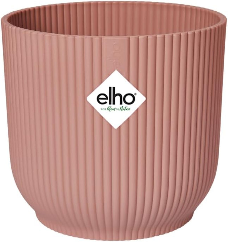 Elho Vibes Fold Rund 14 Pflanzentopf - Blumentopf Für Innen - 100% Recyceltes Plastik - Ø 14.1 X H 12.9 Cm - Grün/Sorbet Green