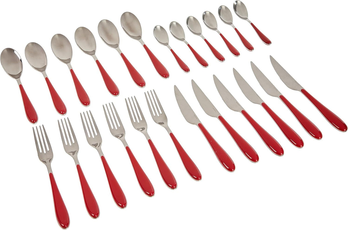 Set tacâmuri Bugatti Gioia, 24 piese, roșu Bucatarie Naty Shop