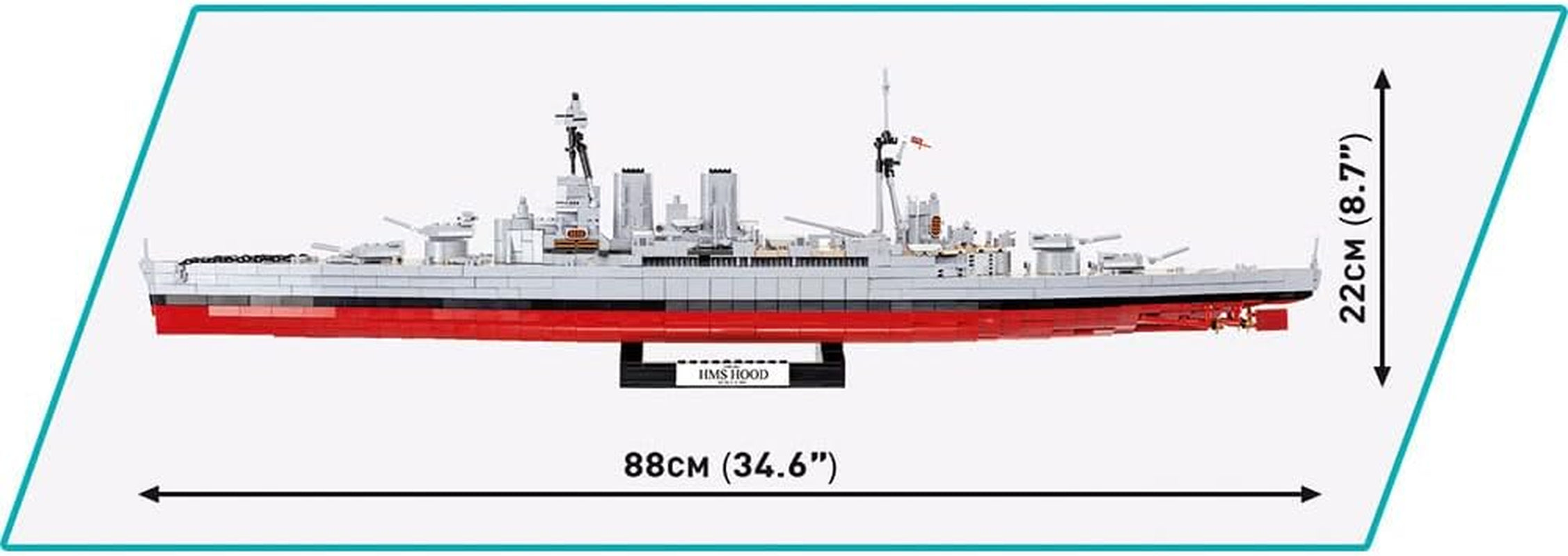 Cobi 4830 Historical Collection WWII HMS Hood 2613 klocków, Mittel