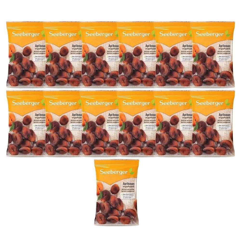 Seeberger Caise uscate netratate, cu aromă dulce-fructată - fără zahăr adăugat, 13 x 125 grame Produse deshidratate Naty Shop