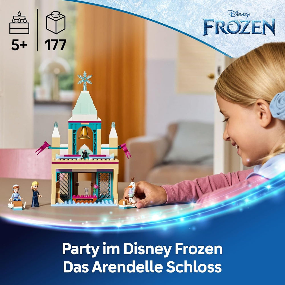 LEGO ǀ Disney Frozen Das Arendelle Schloss - Spielzeug mit Anna & ELSA Minifiguren sowie Olaf & Pinguin Figuren – Prinzessinnen Schloss Spielzeug - Kreatives Geschenk für Mädchen ab 5 Jahren – 43265